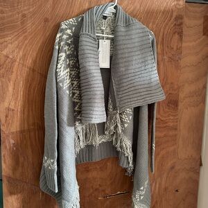 Gray Women's Cardigan Sweater